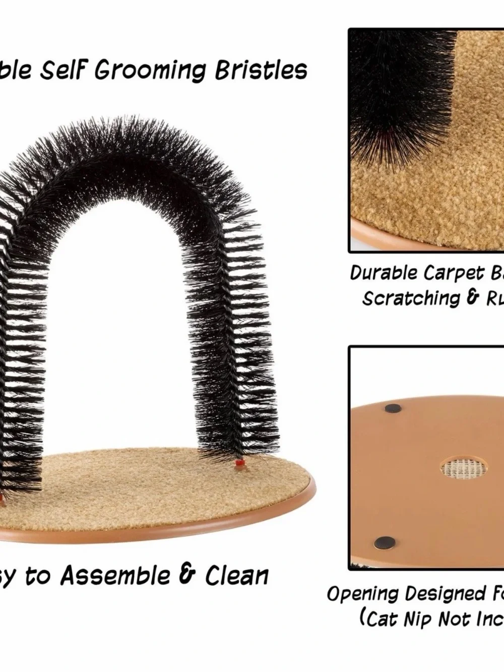 Petmaker Cat SeIf-Grooming Bristle Ring Brush Cat Arch